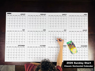 2026 Classic Sunday or Monday Start Yearly Calendar